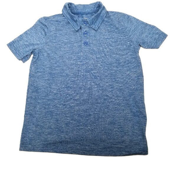 Jumping Beans Active Polo Shirt Boys Size 7 Blue Heather Athletic Performance - Picture 1 of 5